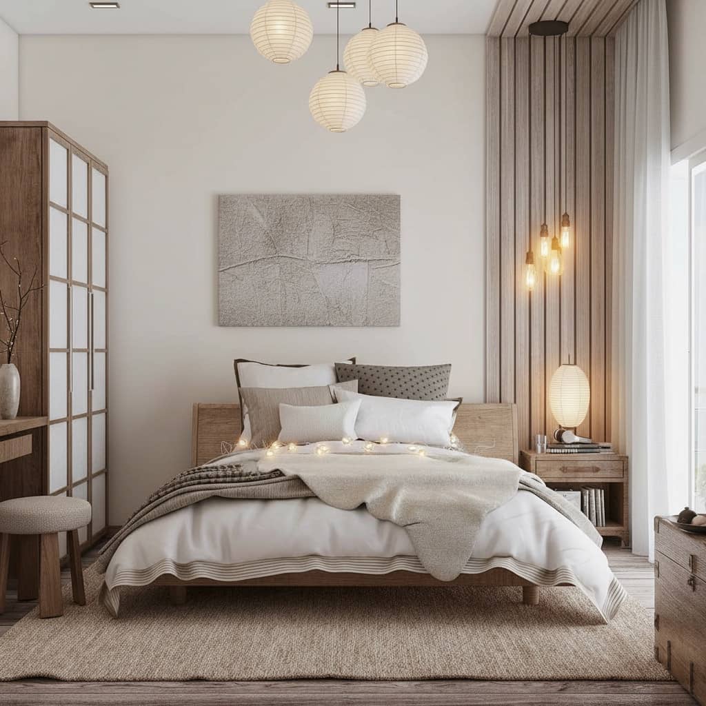 Japandi AI room design style