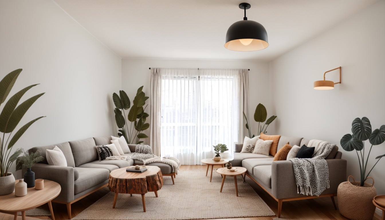 After applying AI interior design