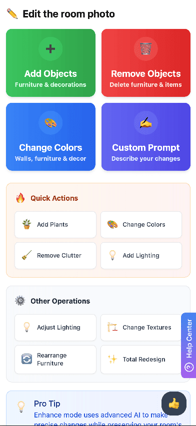 Step 2: Select Interior Enhancement Options