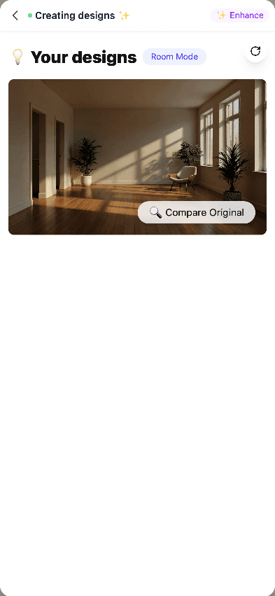 Step 3: Get Your Enhanced Interior Result