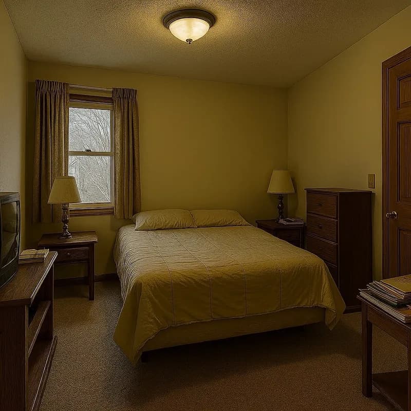 The original bedroom photo, before any AI redesign