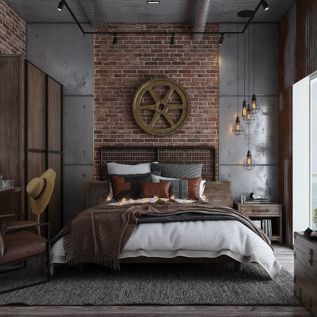 Industrial Bedroom bedroom style