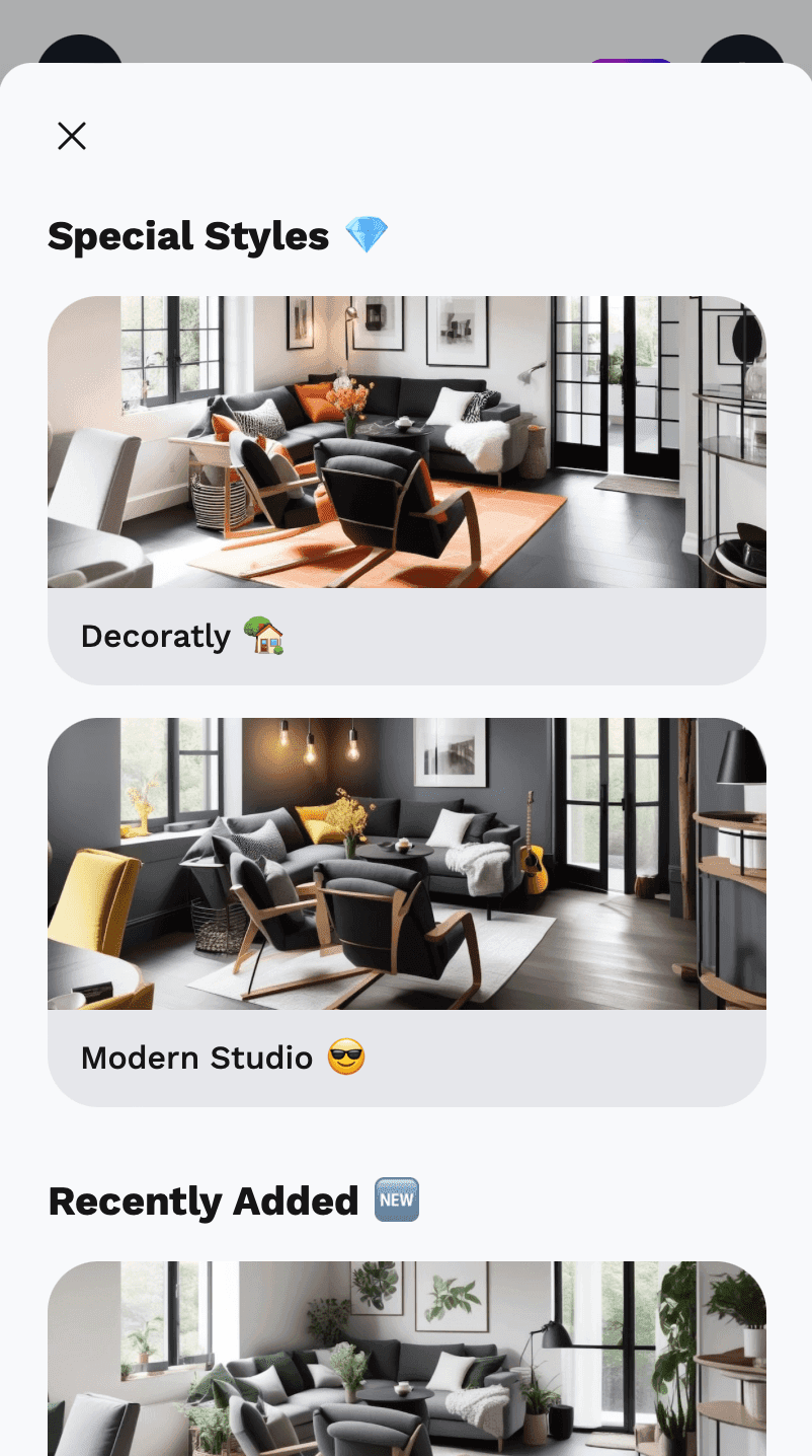 AI Interior Design Screenshot