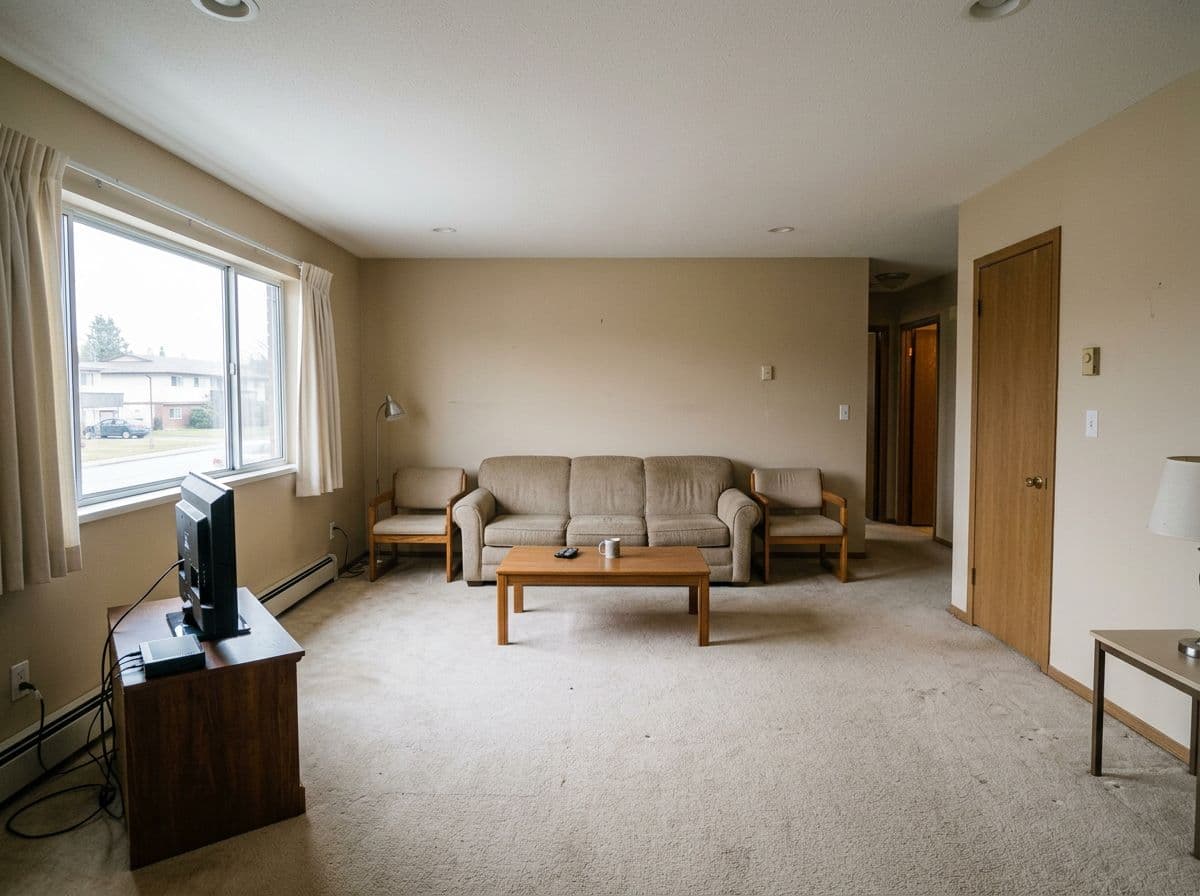 Before — living room ready for AI redesign