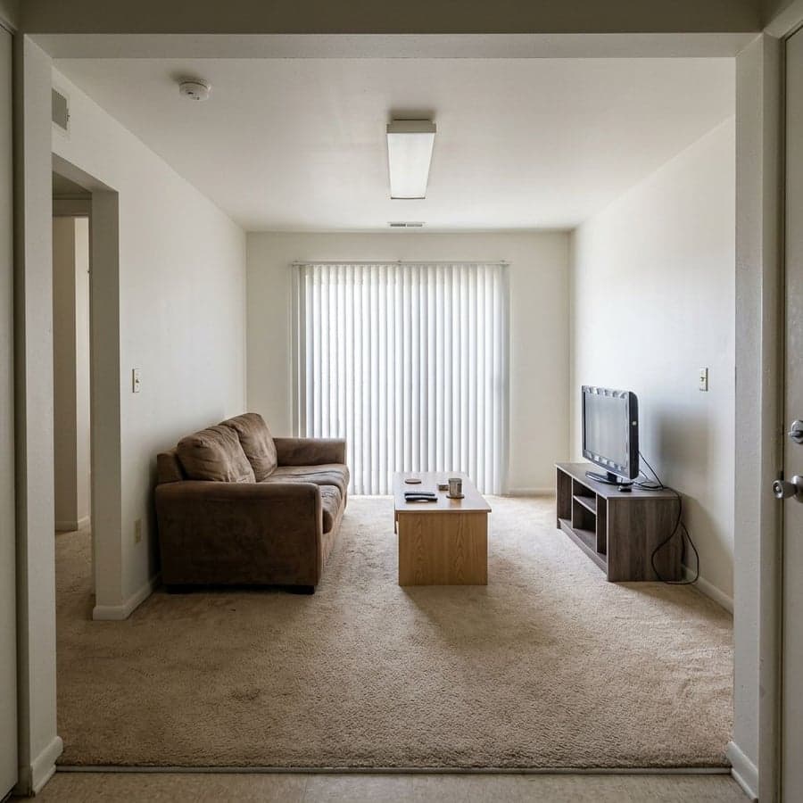 Before - living room ready for AI redesign