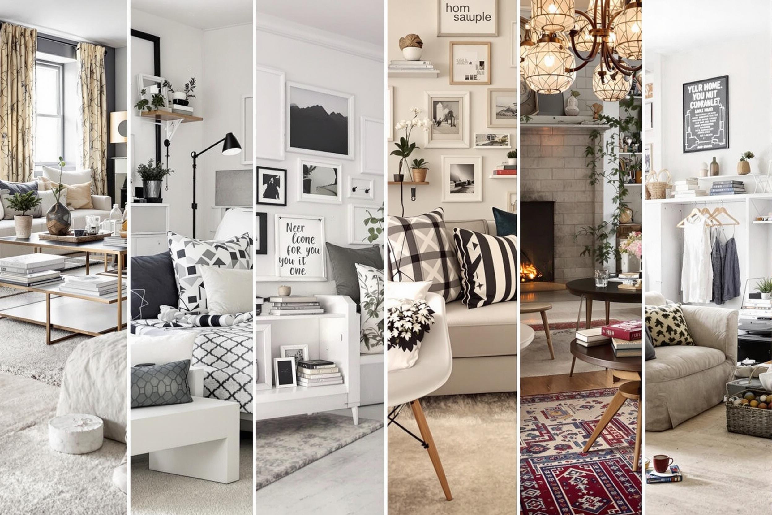 Examples of different room design styles