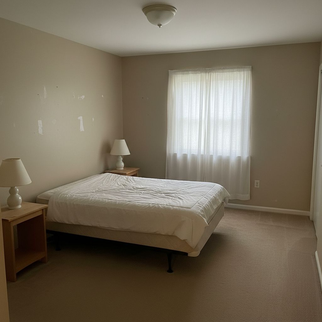 Guest bedroom before coastal interior design