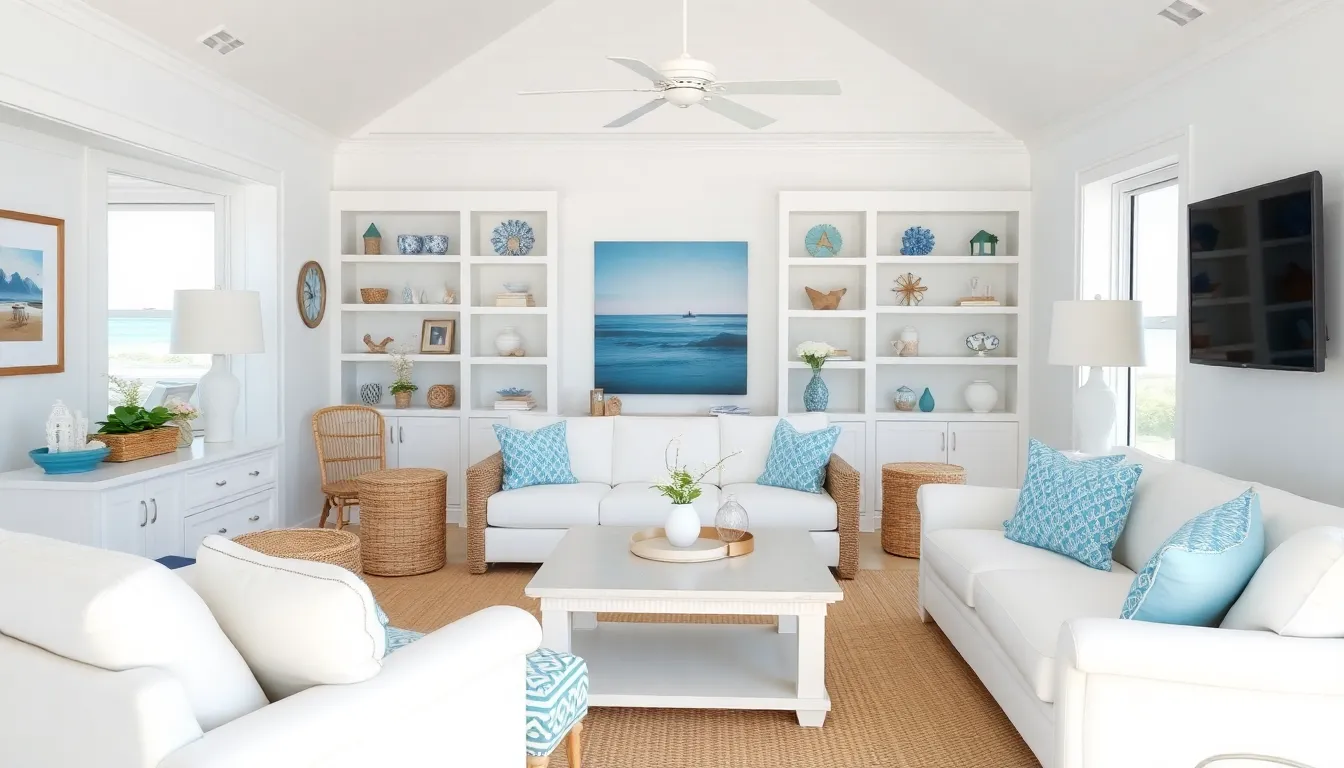 A breezy and relaxed coastal living room