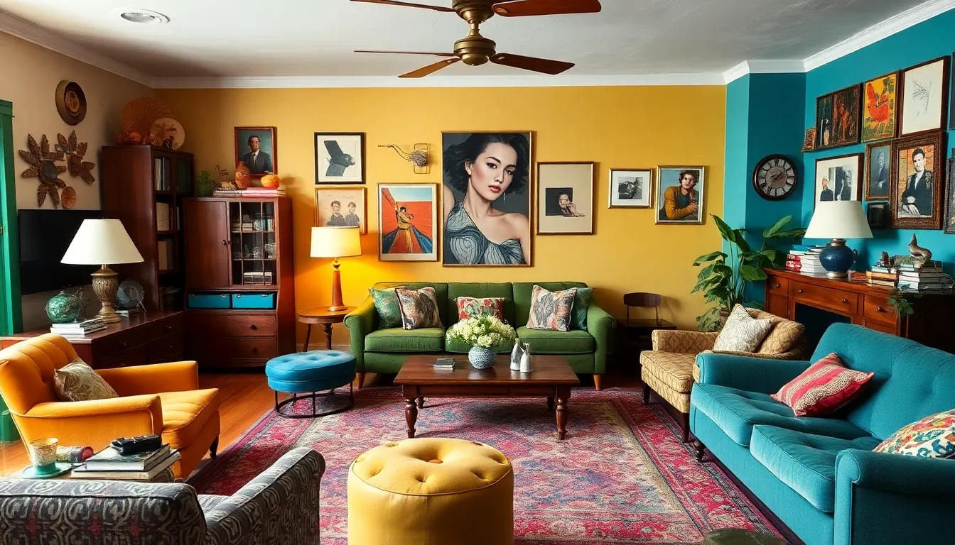 A unique and personalized eclectic living room