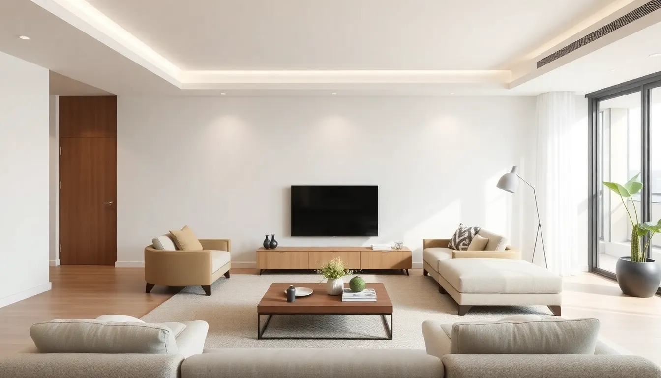 A sleek and stylish modern living room