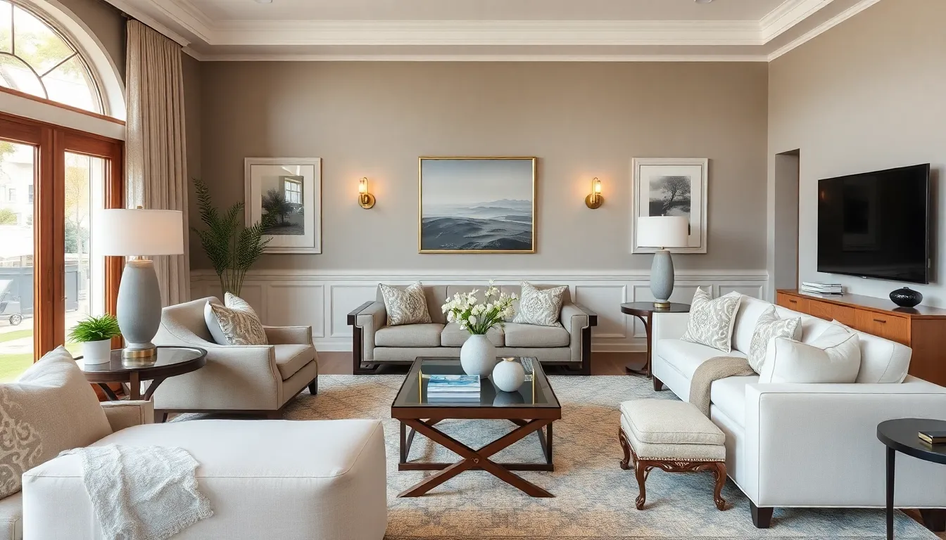 A timeless and balanced transitional living room